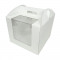 Коробка для торта с окном белая размер 300*300*250мм