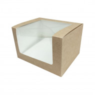 Упаковка SoloShowBox с окном крафт размер 130*110*80мм уп 10шт
