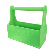 Ящик флористический с ручкой зеленый размер 25*13*24см
