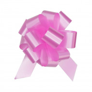 Бант-шар однотонный розовый размер 30*110мм