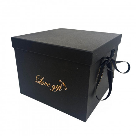 Коробка квадрат Love Gift с двойным дном в 2-х размерах
