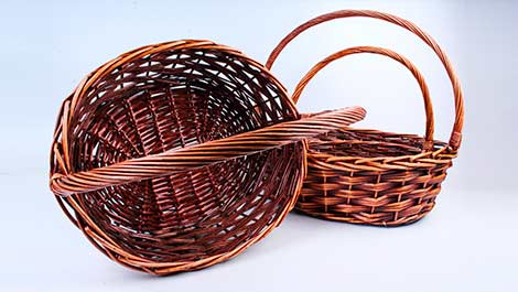 Плетеные корзины из ивы