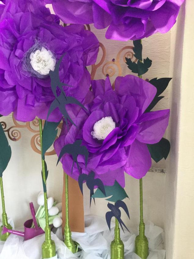 Цветы из бумаги Тишью