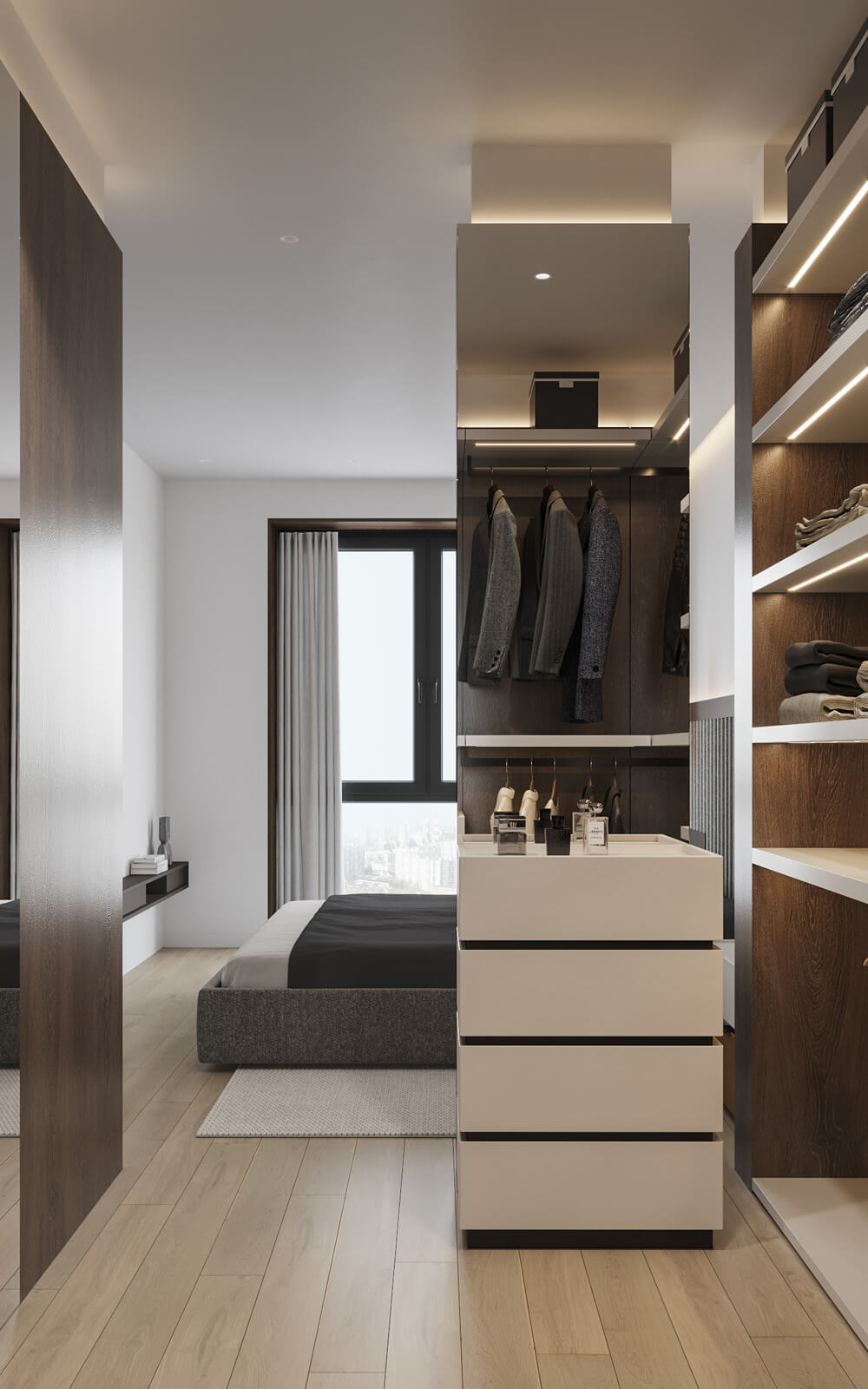 Гардеробная в спальне