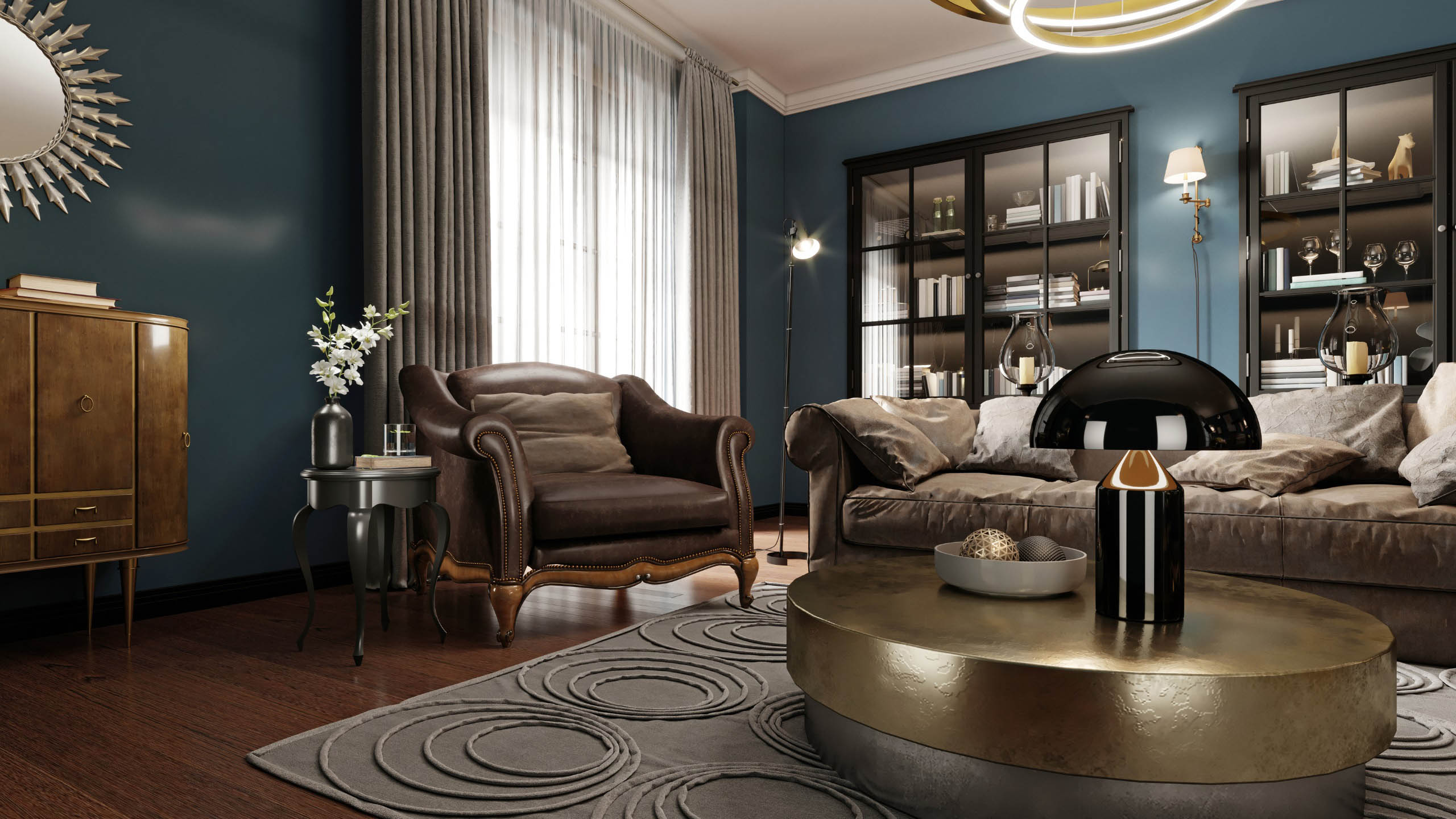 Гостиная в стиле арт-деко Гостиная в стиле арт-деко