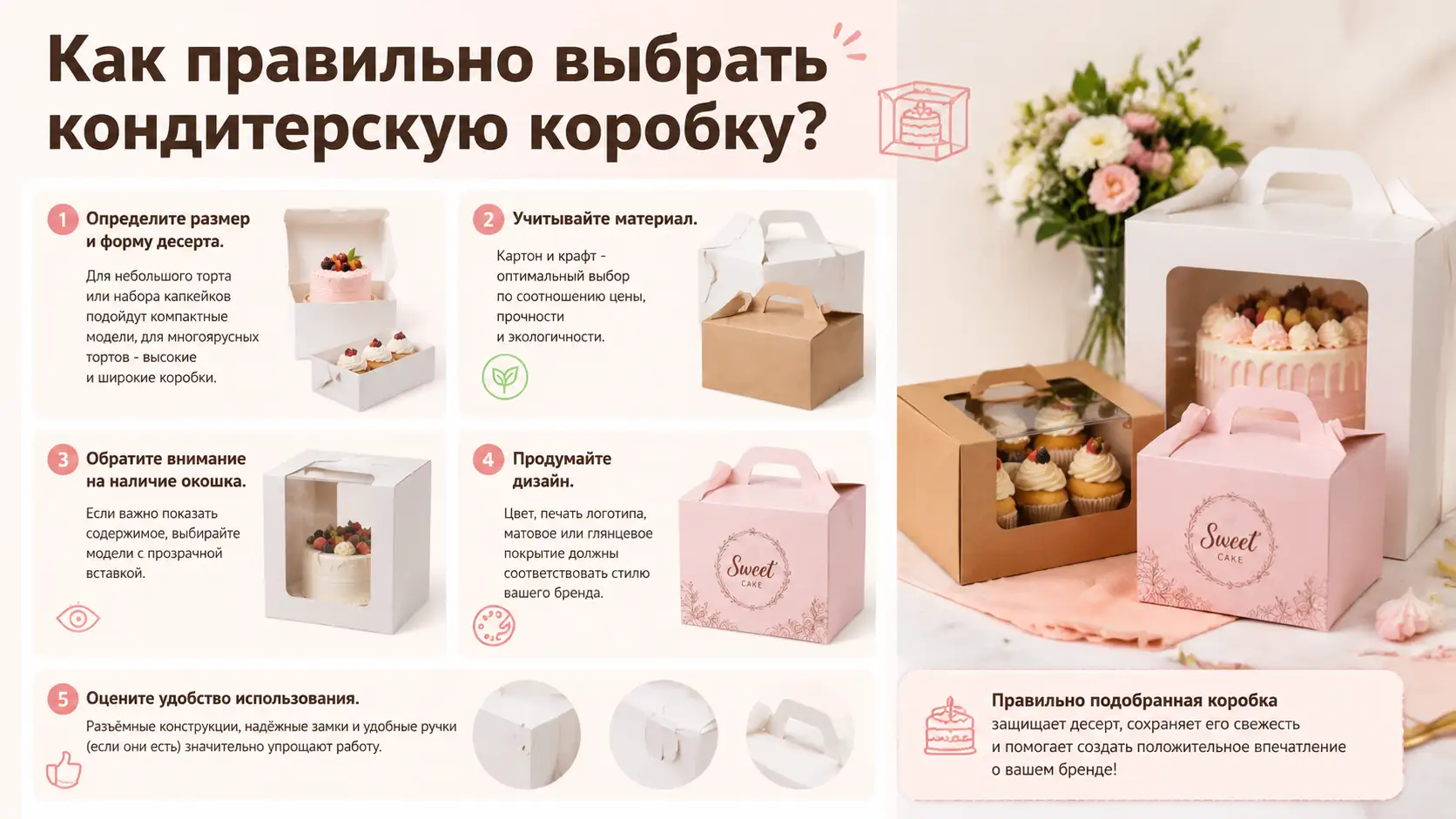 Как правильно выбрать кондитерскую коробку? Как правильно выбрать кондитерскую коробку?