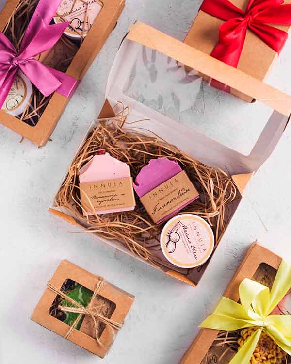 Мыло в упаковке с бумажным наполнителем Мыло в упаковке с бумажным наполнителем