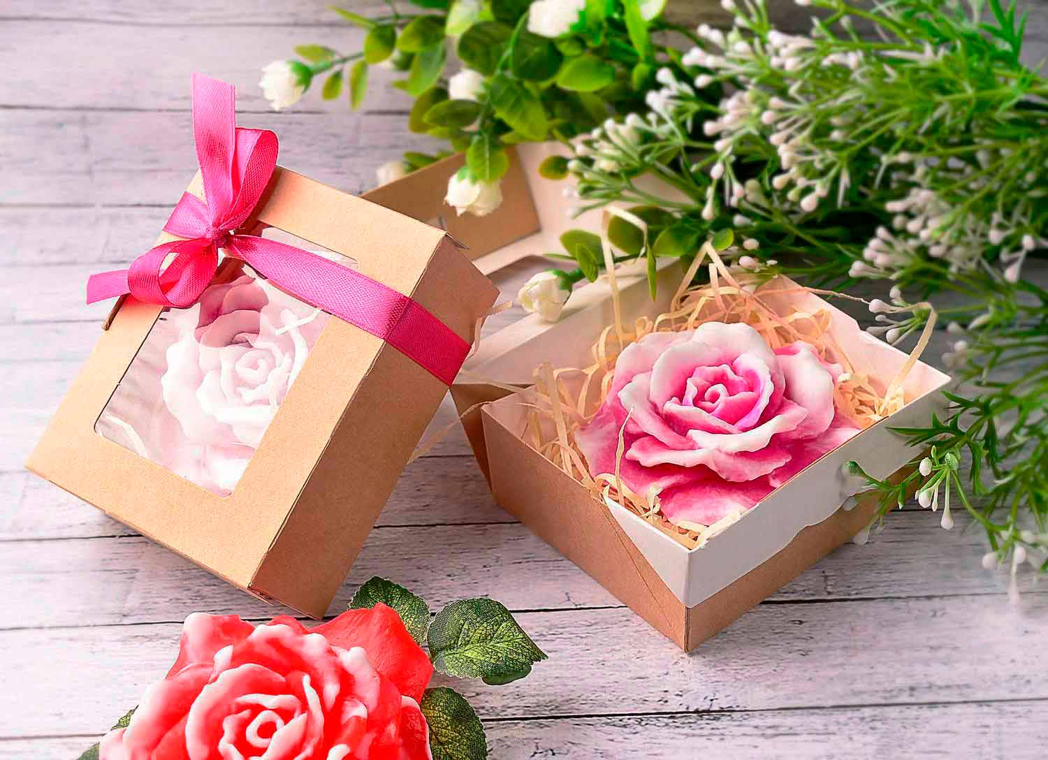 Мыло ручной работы в крафтовой коробке Мыло ручной работы в крафтовой коробке