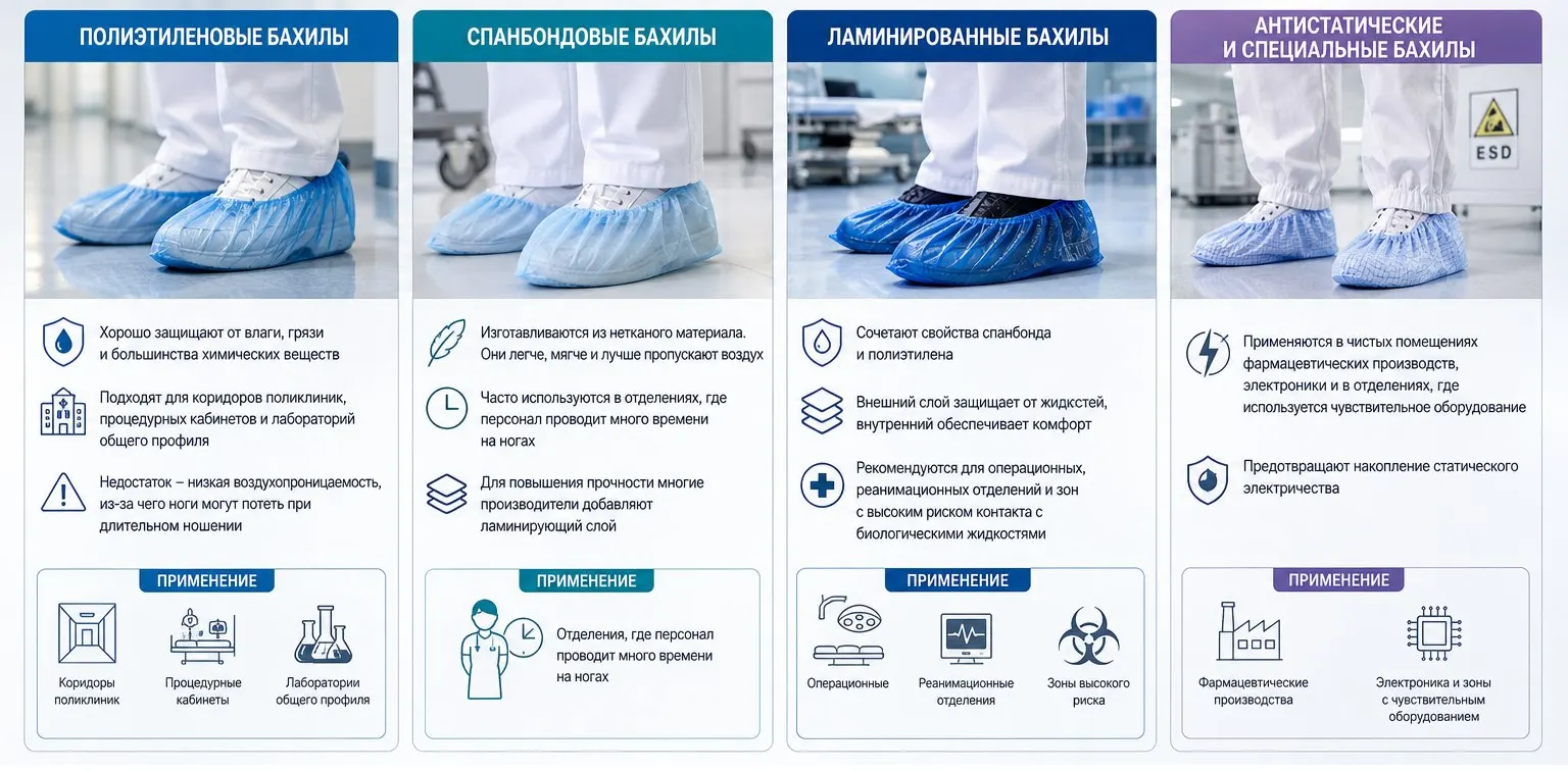 Особенности бахил Особенности бахил