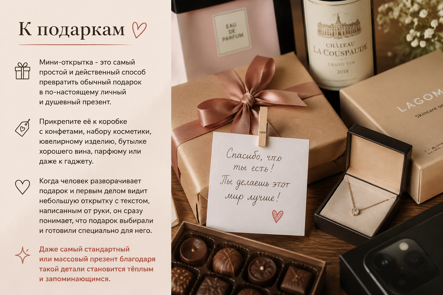 Мини-открытки с посланием