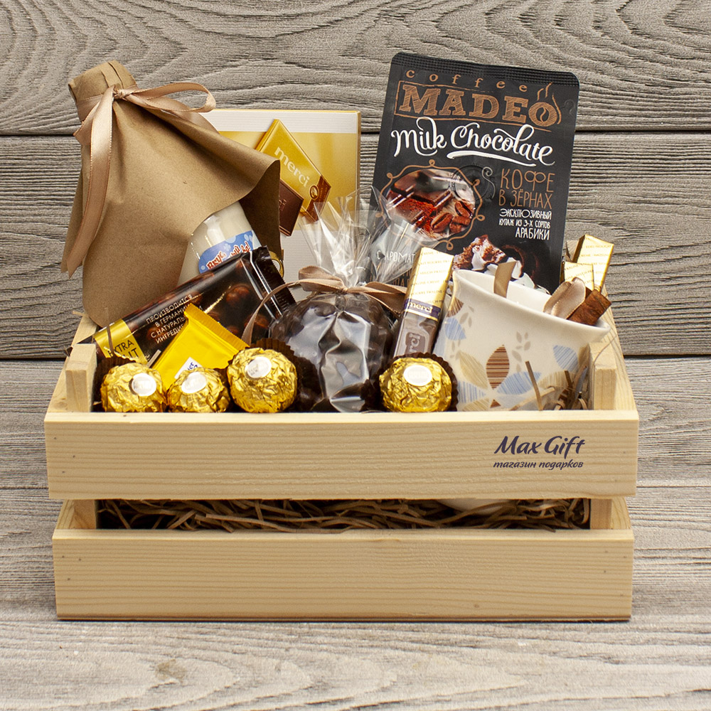 Подарочный набор в деревянном ящике