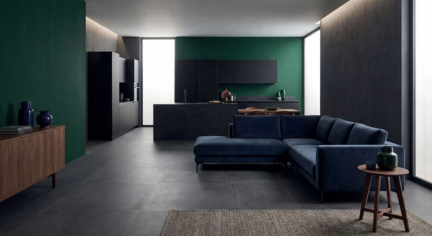 Сочетание цветов и текстур в матовом интерьере