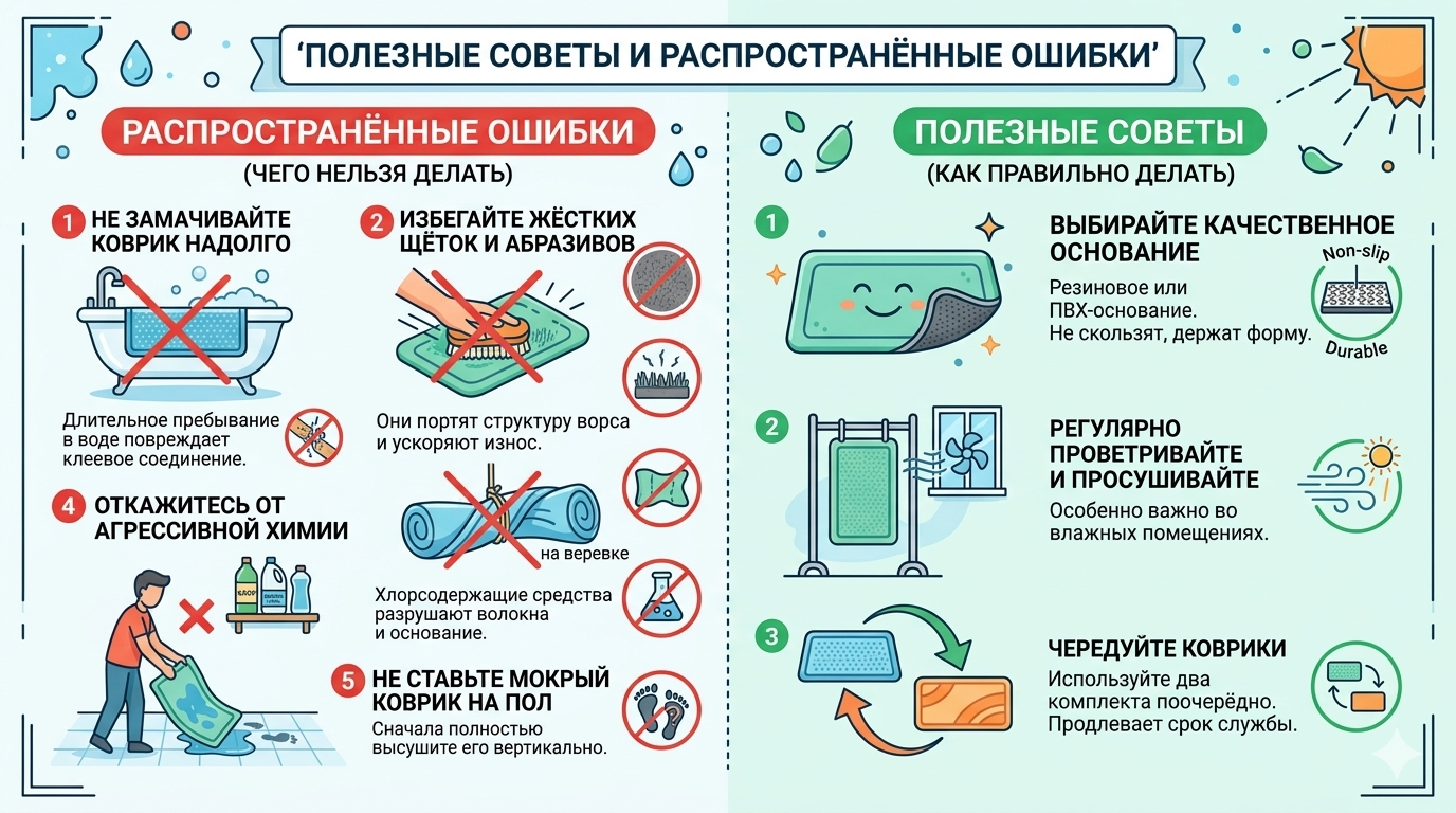Советы по уходу за ковриком Советы по уходу за ковриком