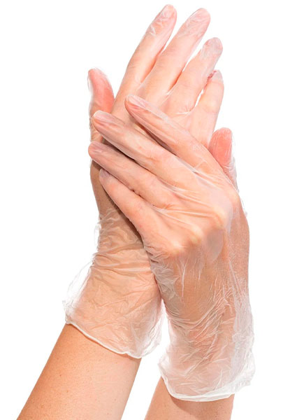 Виниловые одноразовые перчатки Виниловые одноразовые перчатки