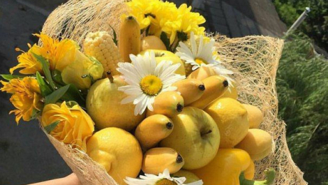 Фуд-флористика. Идеи для креативного букета