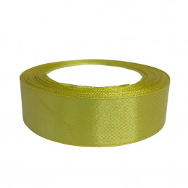 Лента атласная золотисто-оливковая размер 2,5см*23м