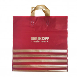 Пакет с петлевой ручкой Trade mark бордовый 40*40см 100мкм 25шт