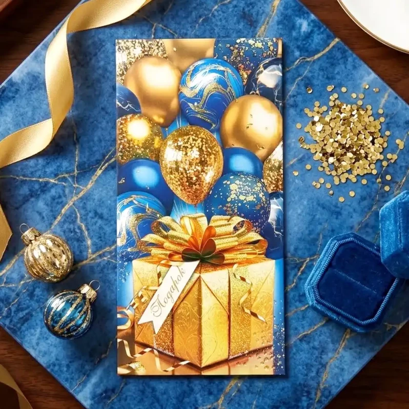 Конверт для денег Подарок 8*16,5см арт 03341