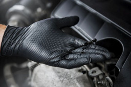 Перчатки нитриловые GOGRIP особопрочные черные 25 пар M, L, XL, XXL