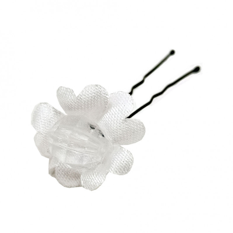 Шпилька для волос Цветок с камнем размер 2см