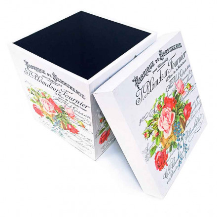 Коробка шкатулка Розы с кожаной обивкой размер 20*20*21см