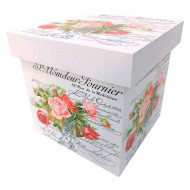 Коробка-шкатулка Розы с кожаной обивкой размер 20*20*21см