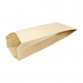 Пакет бумажный крафт с плоским дном 40г/м2 размер 20,5*9*4см уп 10шт