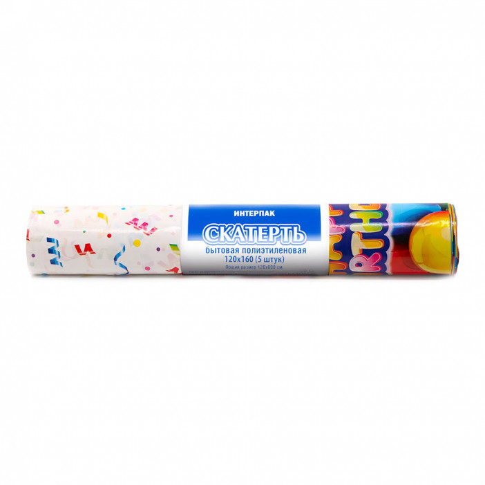 Скатерть одноразовая 120*160см в рулоне 5 шт День рождения