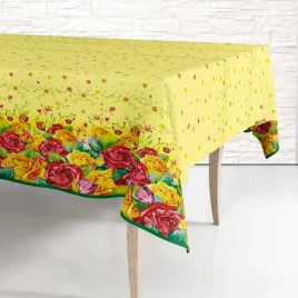 Скатерть одноразовая 120*220см Розы