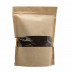 Дой-пак бумажный крафт с окном с замком zip-lock 200*250+(40+40) уп 10шт