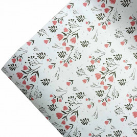 Бумага подарочная Цветочный вальс размер листа 70см*100см уп 10л