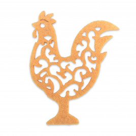 Декор из фетра Петушок коричневый размер 7см