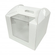Коробка для торта с окном белая размер 300*300*250мм