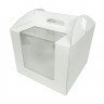 Изображение товара Коробка для торта с окном белая размер 300*300*250мм