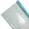 Изображение товара Пленка в рулоне с рисунком Снежинки голубые размер 70см