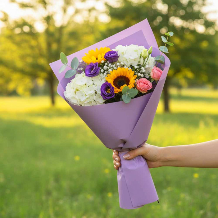 Пленка в рулоне Самая нужная лавандовая размер 58см*10м 55мкм 