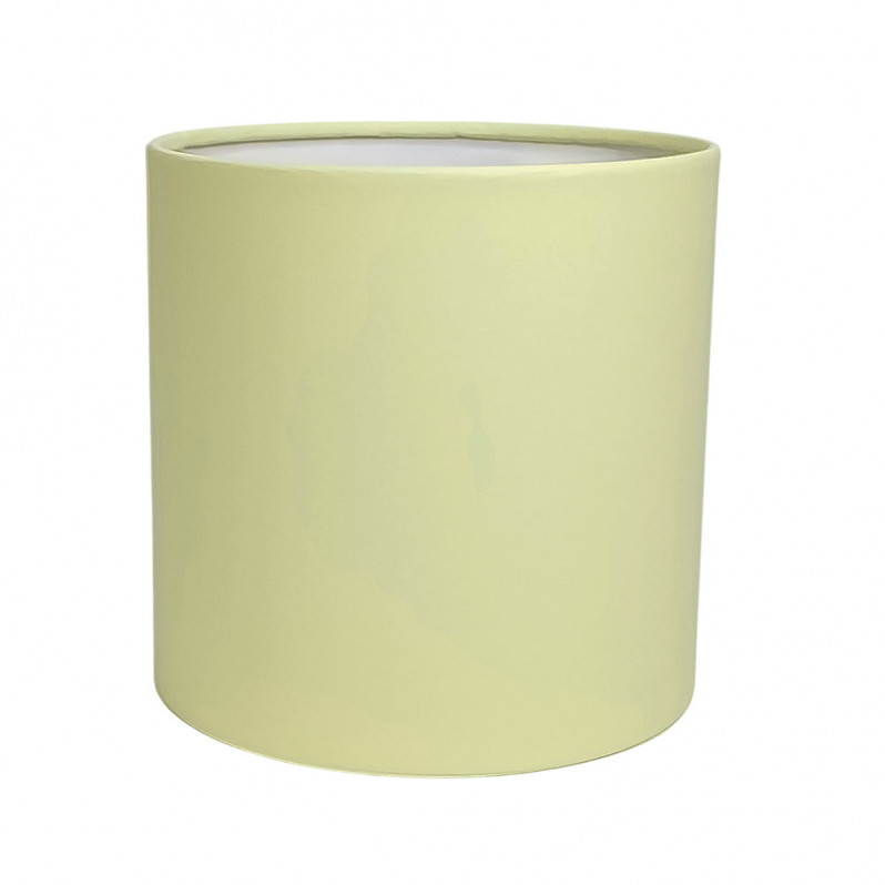 Коробка цилиндр однотонный желтая в 3-х размерах