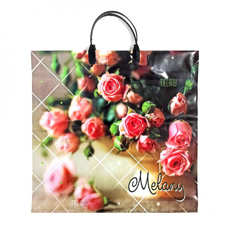 Пакет с пластмассовыми ручками 36*40см Melany 10шт