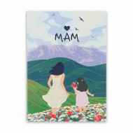 Мини-открытка Мам 309 размер 5*7см