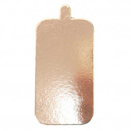 Подложка для пирожных с ручкой прямоугольная Золото размер 110*60мм 1,5мм уп 10шт