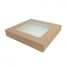 Контейнер ECO с окном 2500мл крафт размер 260*260*40мм