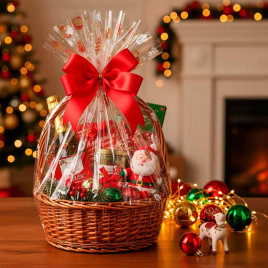 Пленка в рулоне с рисунком Елочные игрушки красные размер 80см