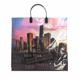 Пакет с пластмассовыми ручками 36*40см Бон вояж 10шт