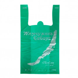 Пакет майка ПНД Жемчужина 30*56см 35мкм зеленый 50шт