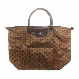 Сумка кошелек Орнамент круги коричневая размер 34*53см