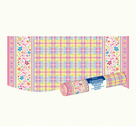 Скатерть одноразовая 120*160см в рулоне 5шт Чаепитие 