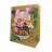 Пакет крафт Мишки с цветами размер 18*23*10см