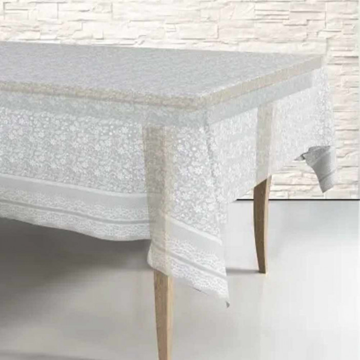 Скатерть одноразовая 120*180см Цветы