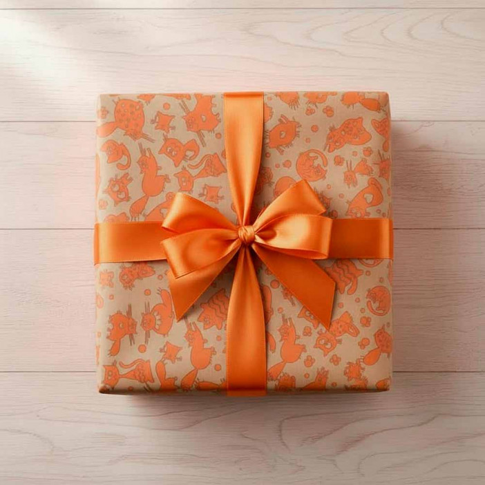 Бумага крафт лист Коты размер 70*100см