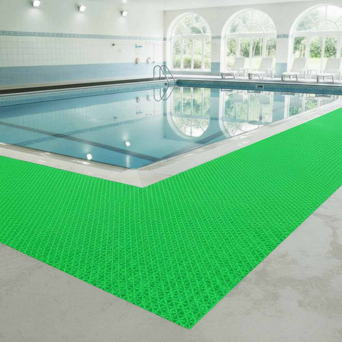 Коврик-дорожка против скольжения ZIG-ZAG 0,9*12м зеленый